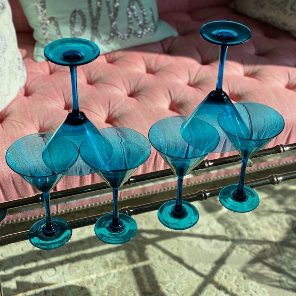 Set of 4 Martini Glasses - Picture 3 of 10